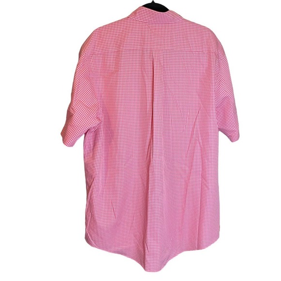 Brooks Brothers Men Pink Gingham short sleeve button up large - Picture 2 of 6